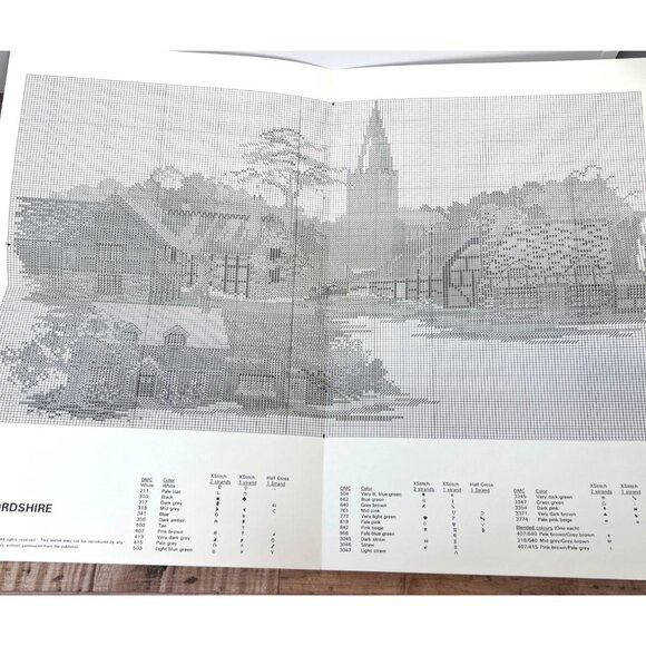 RARE PatternCross Stitch "Herefordshire" by Down Under Designs; - Picture 3 of 3